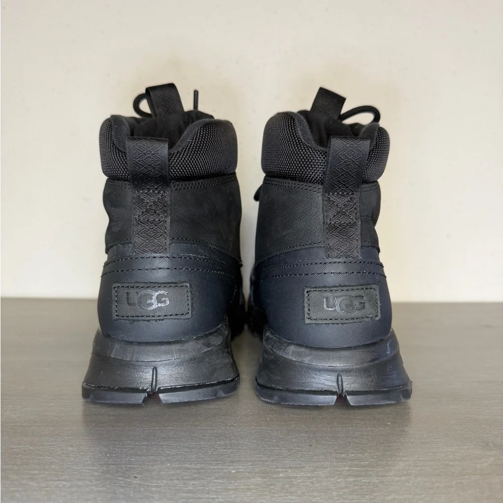 UGG Men's Emmett Duck Boots Waterproof Snow Black Leather High Top Size US 8